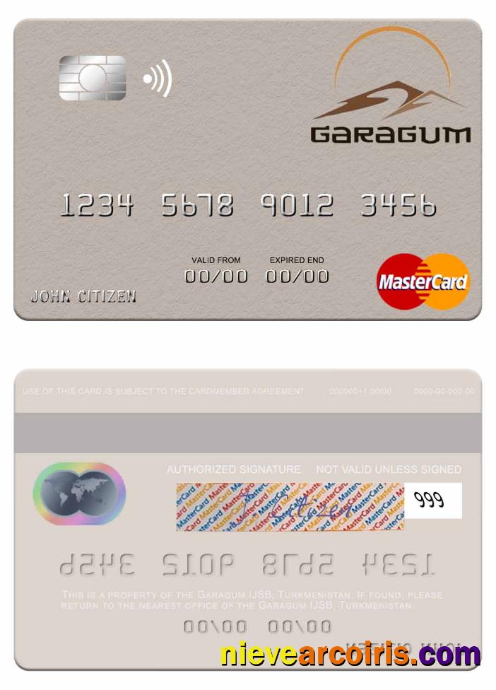 Turkmenistan  Garagum IJSB mastercard
